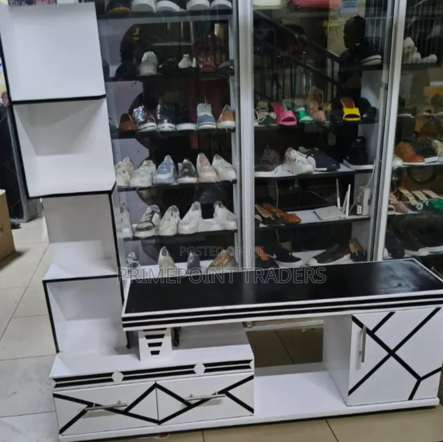 TV Stand With  LED Lights and Inbuilt Decor Stand