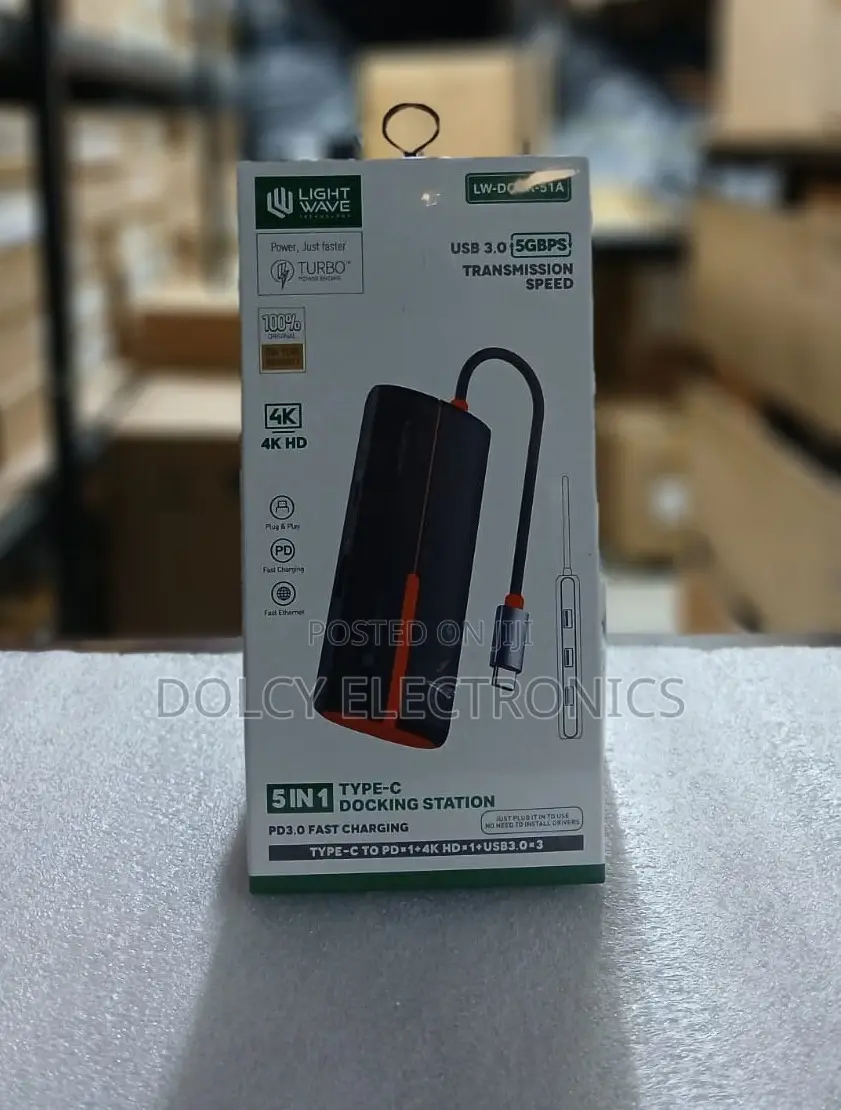 Light Wave 5-in-1 Type C Docking Station
