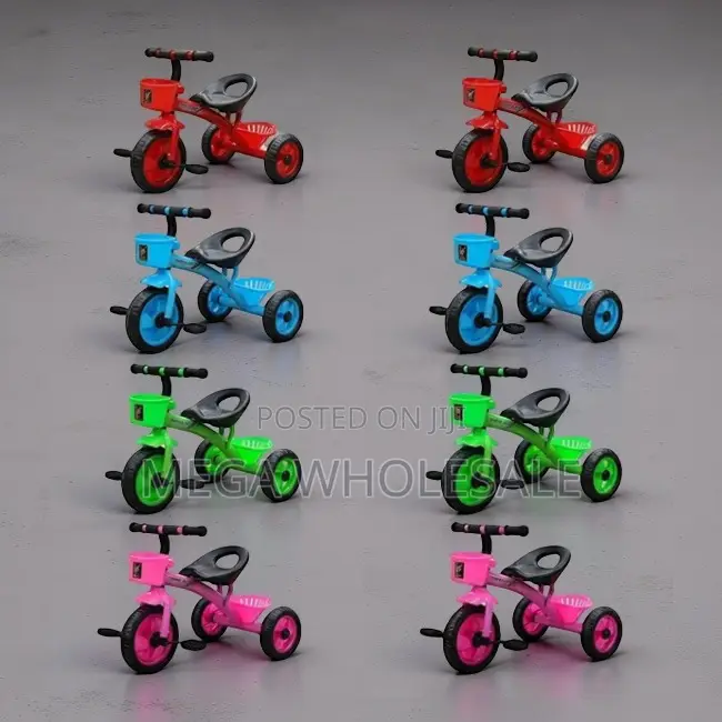 Easy to Move Comfortable Seat 1-3yrs Age 3 Wheels Kids Tricycles