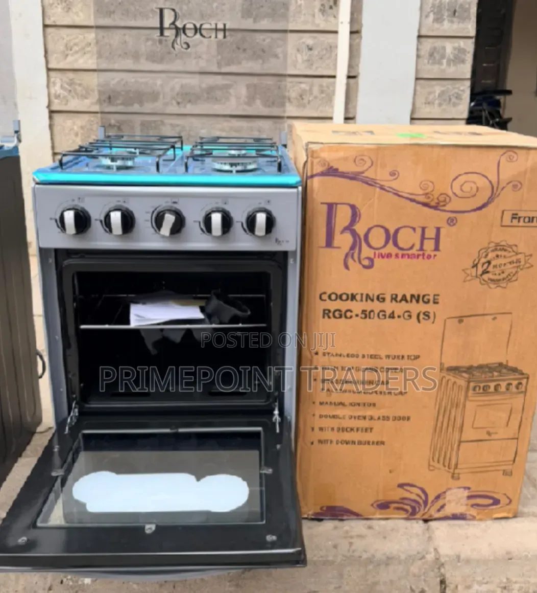 Roch 50×55 Freestanding Full Gas Cooker – Stylish & Reliable