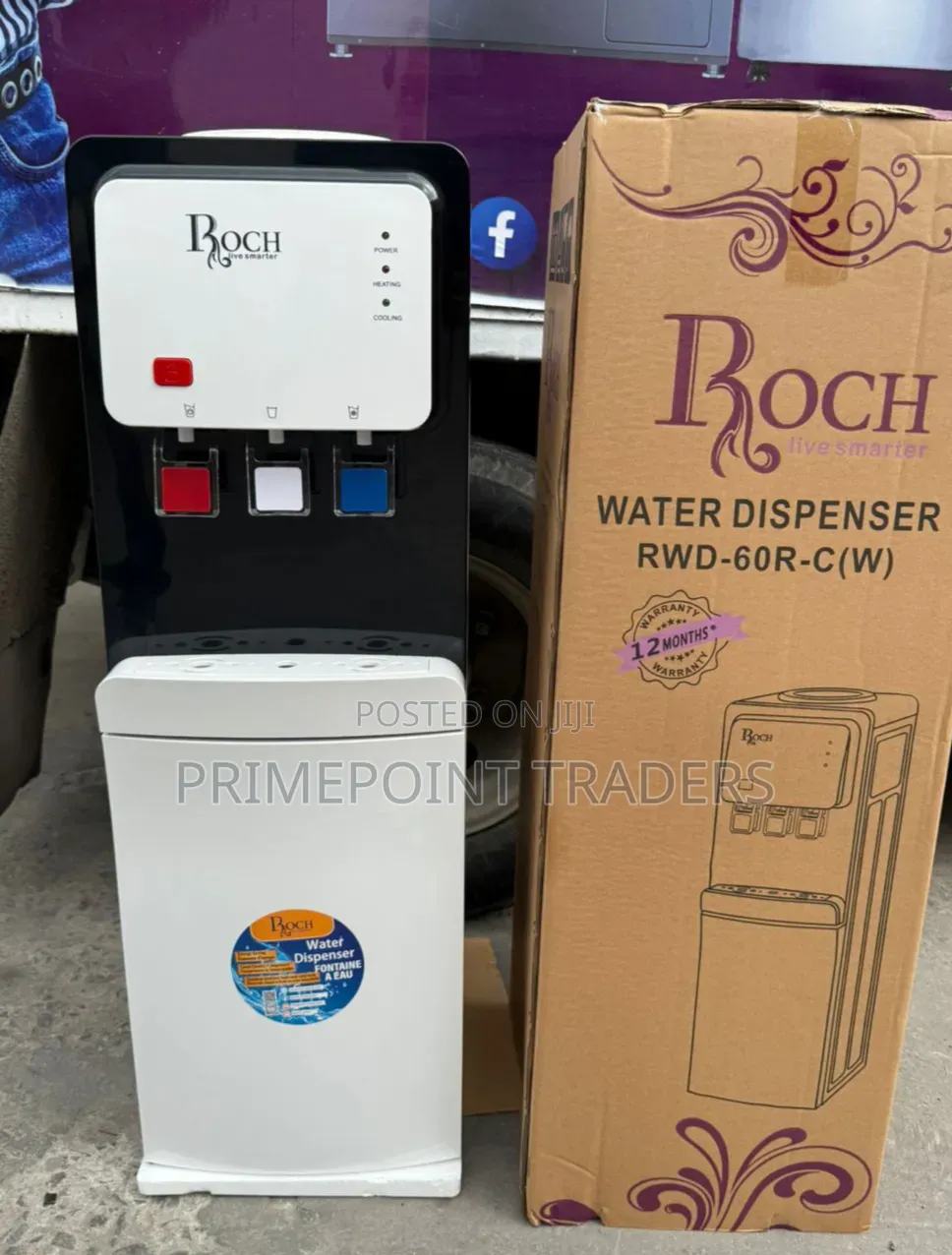 Roch 3-Tap Water Cooler Dispenser – Compressor Cooling