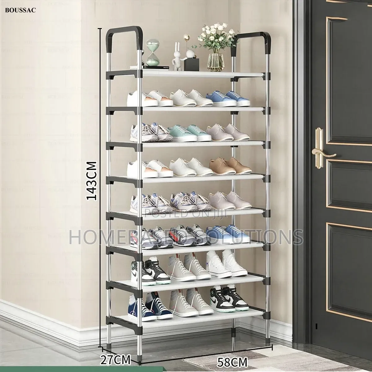 7 Layer Metallic Shoe Rack