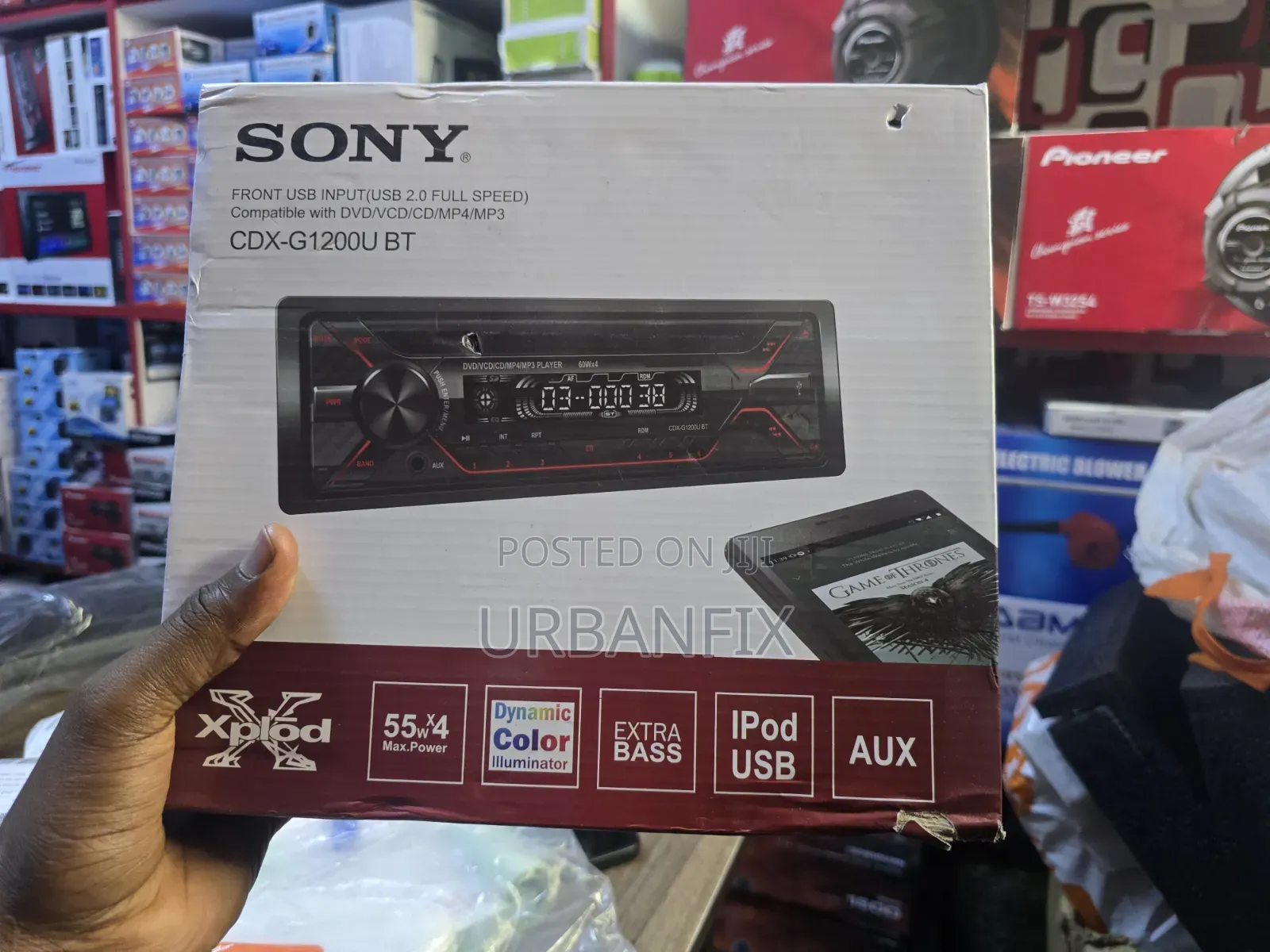 Sony CDX-G1200u Bt Car Aradio With Fm, USB, Aux, Cd, DVD Etc