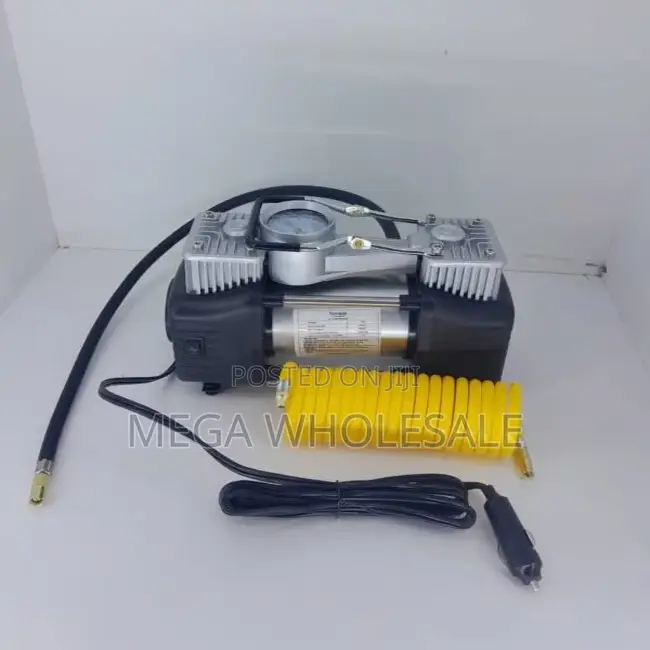 Free Storage Box 12V Double Cylinder Car Air Compressor Pump