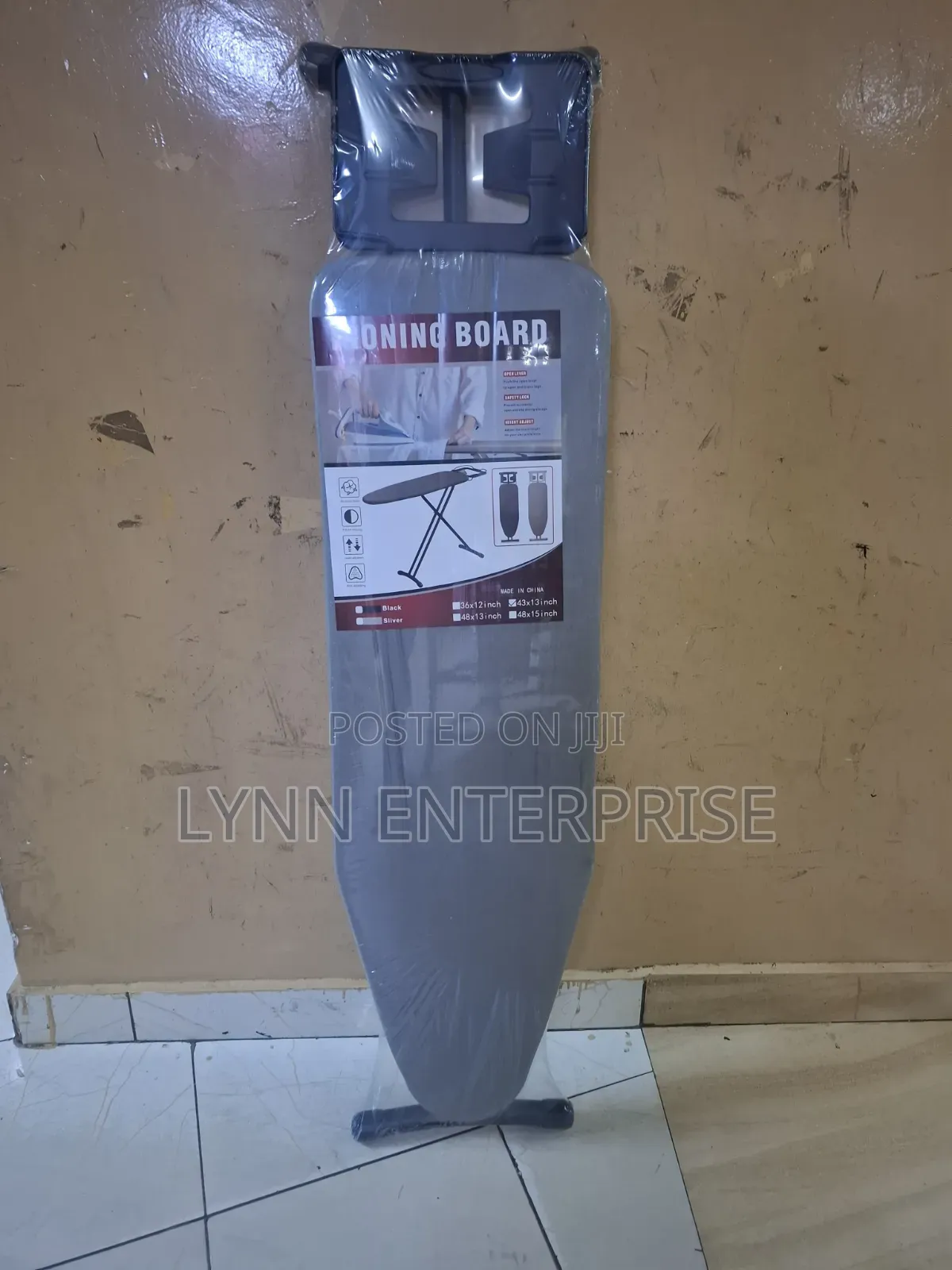 IRONING BOARD Size: 109*33cm 
Foldable and Imported Ironing Board