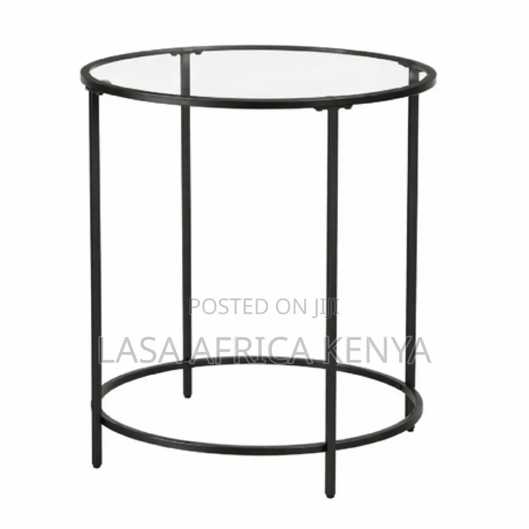 Black Round Side Table
