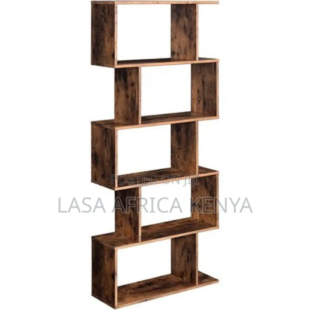 White 5-Tier Freestanding Display Shelf Room Divider