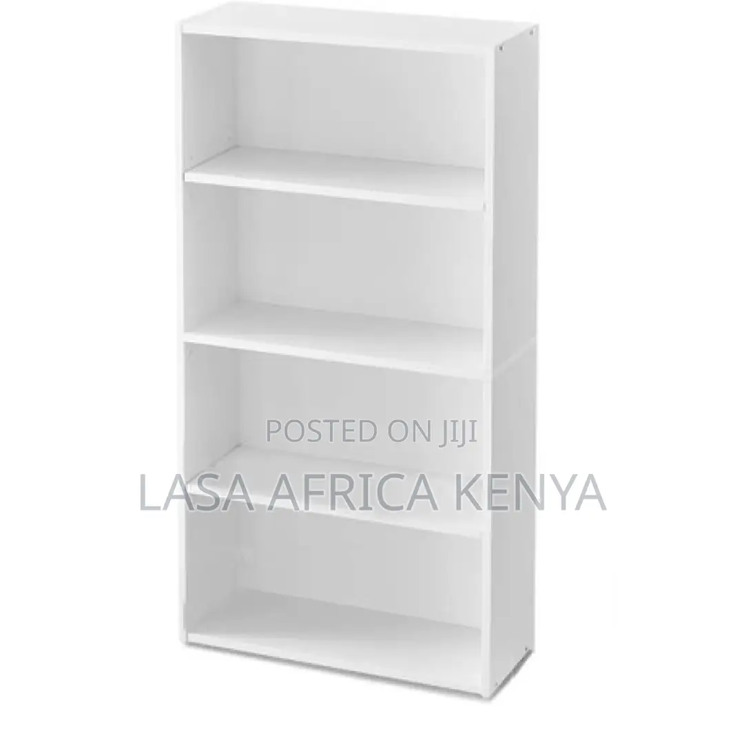 Lazava 4-Tier Bookcase - Compact Wooden Storage. | LASA