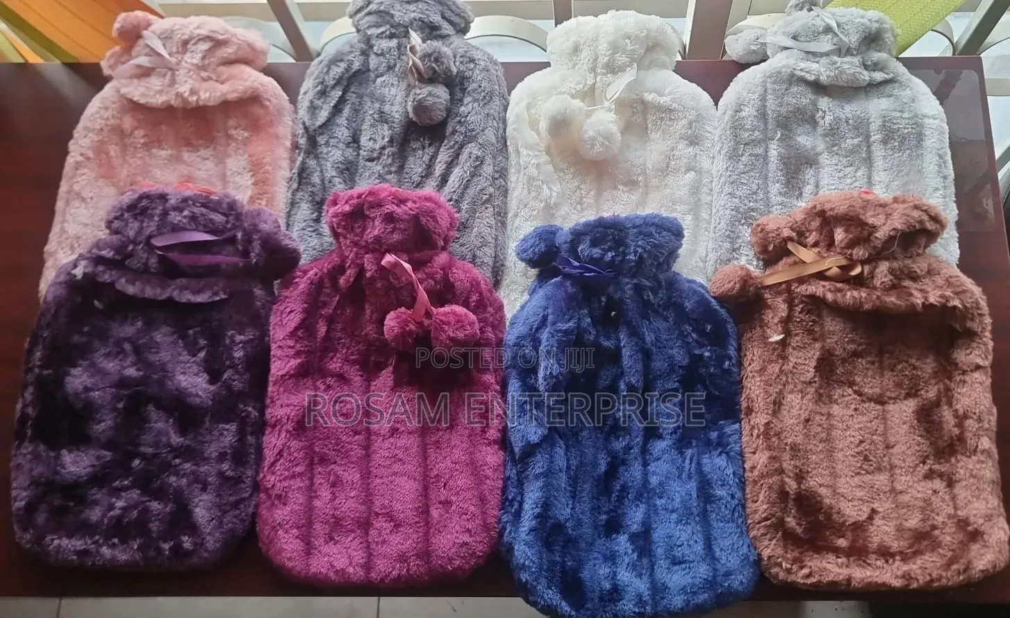 Fluffy Fabric Covered 2 Litre Hot Water Bottle