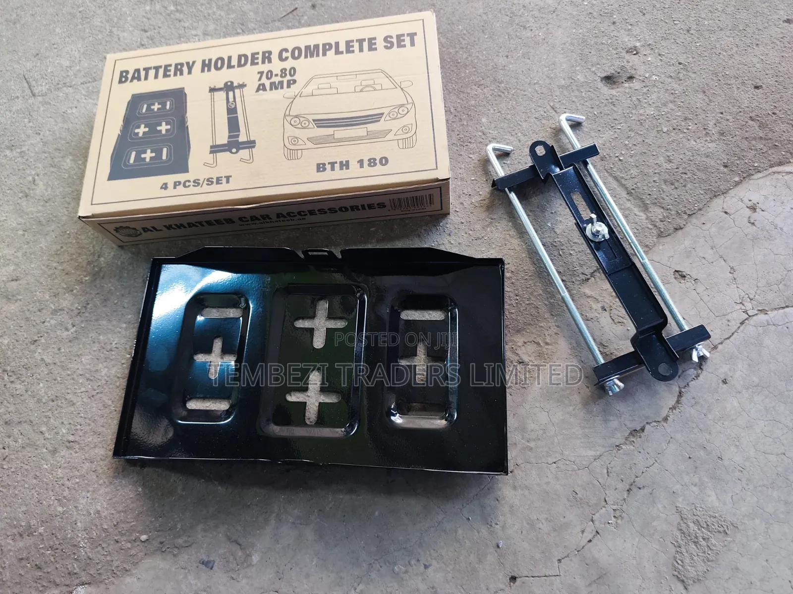 Universal Car Battery Holder Complete Set – 70-80 AMP (BTH 180)