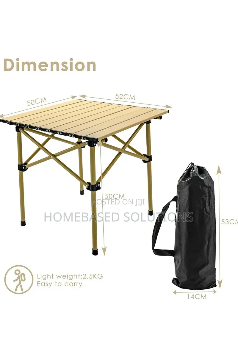 53x50x50cm Foldable Metallic Picnic Camping Table