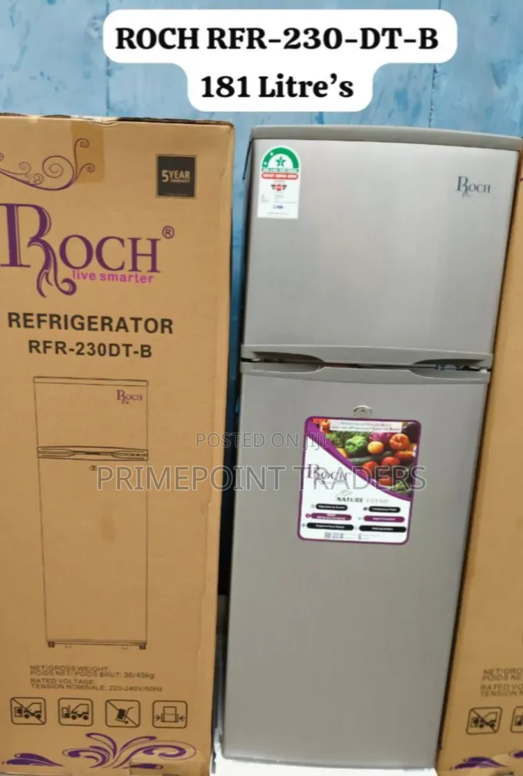 ROCH RFR-230-DT-B 181 Litres 2-Door Refrigerator Reliable & Convenient