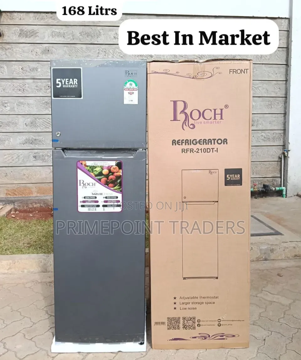 ROCH RFR-210-DT-I 168 Litres 2-Door Refrigerator Reliable Home Cooling