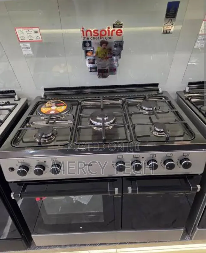 Mika 60x90 Standing Cooker (4 Gas + 1 Wok + Rapid Hotplate)