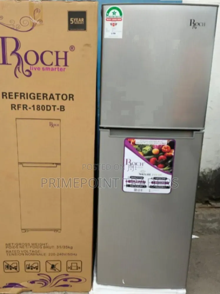 ROCH RFR-180-DT-B 134L Double Door Refrigerator – Compact & Spacious