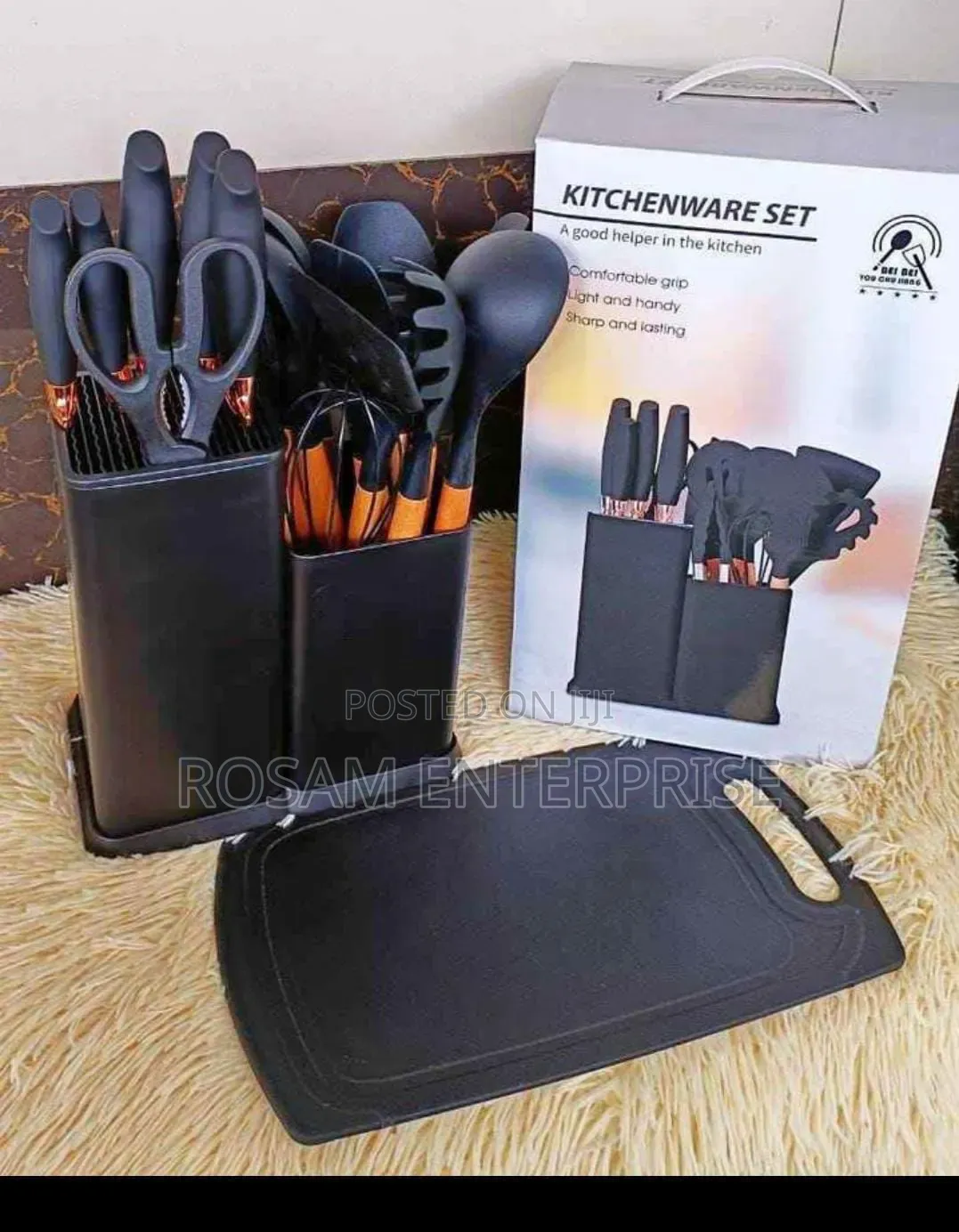 Kitchenware Utensil Set With Knife & Chopping Board.