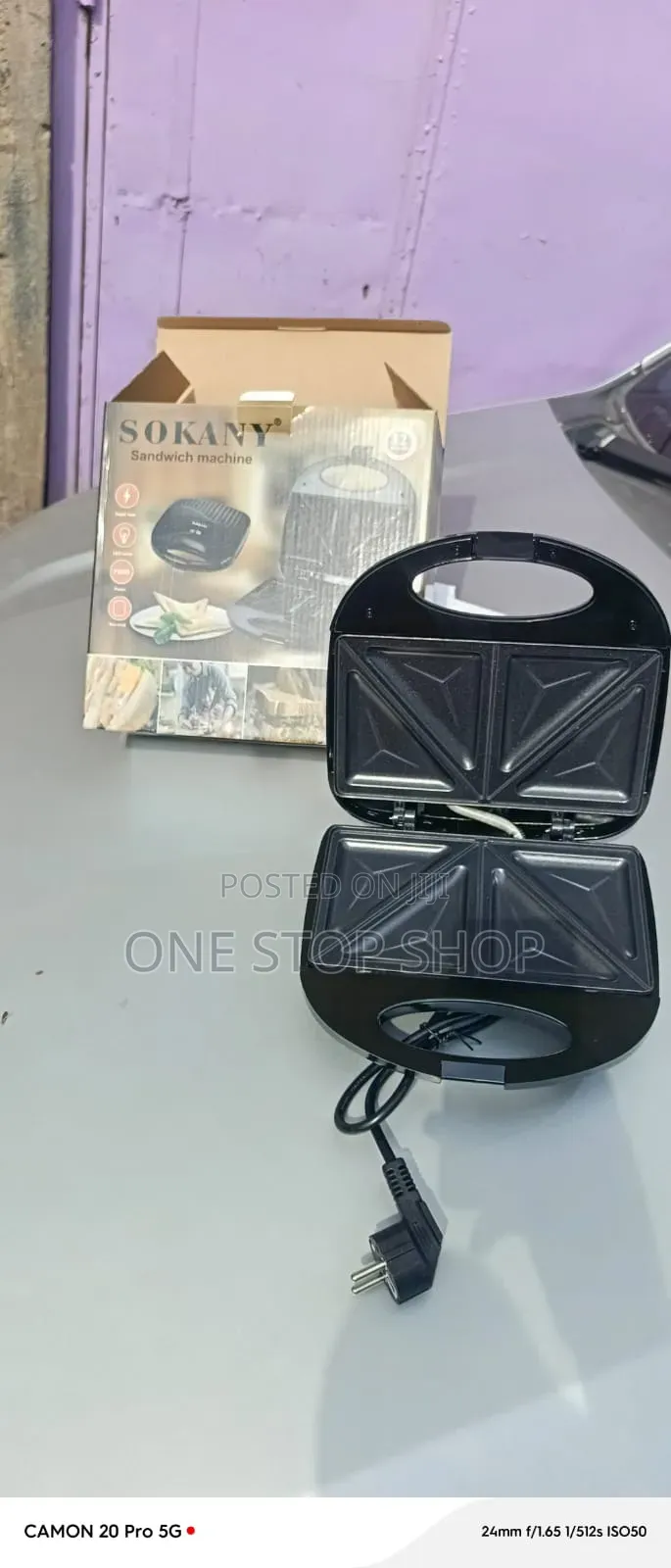 Sokany 2-Slice Sandwich Maker With Indicator Lights