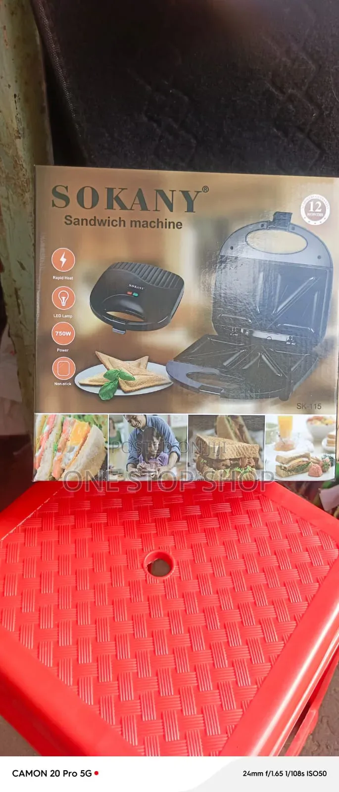 Sandwich Maker With Status Indicator Light  for Preheating Readiness