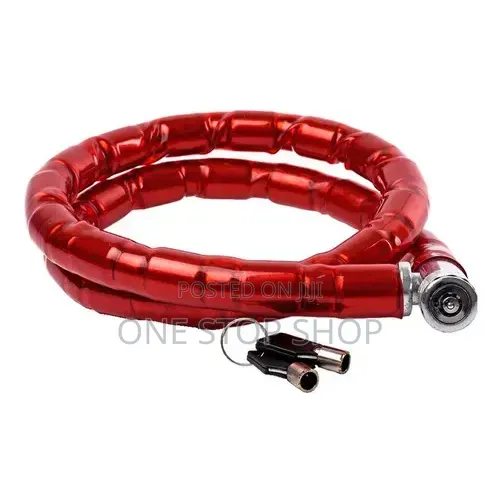 Bike Lock With Braided Steelcable Core Protected by Overlapping Roller