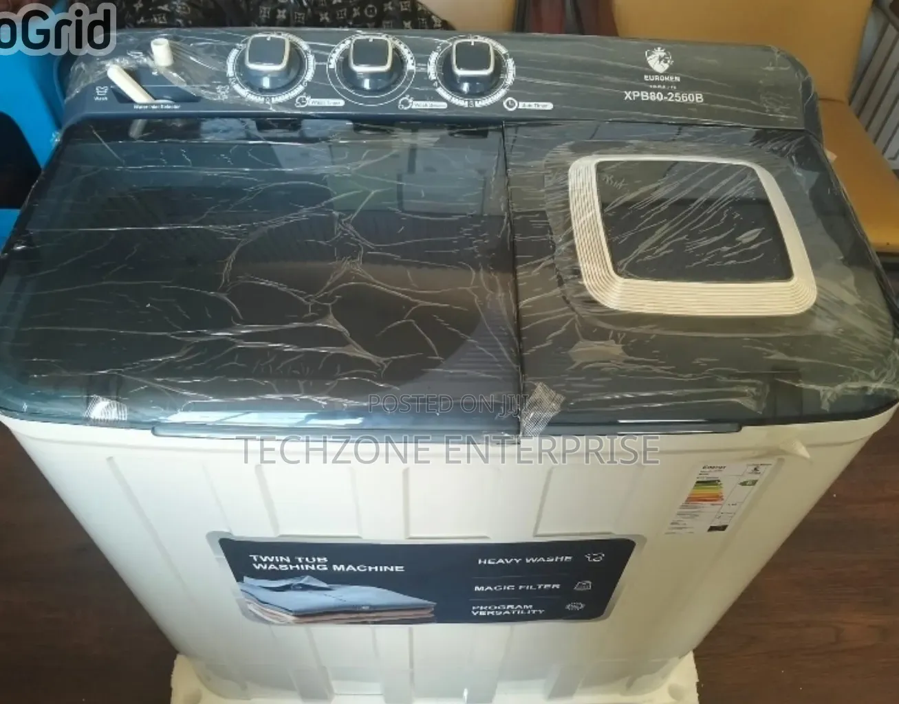 8kg Euroken  Twin Tub Washing Machine, Top Loader ,,