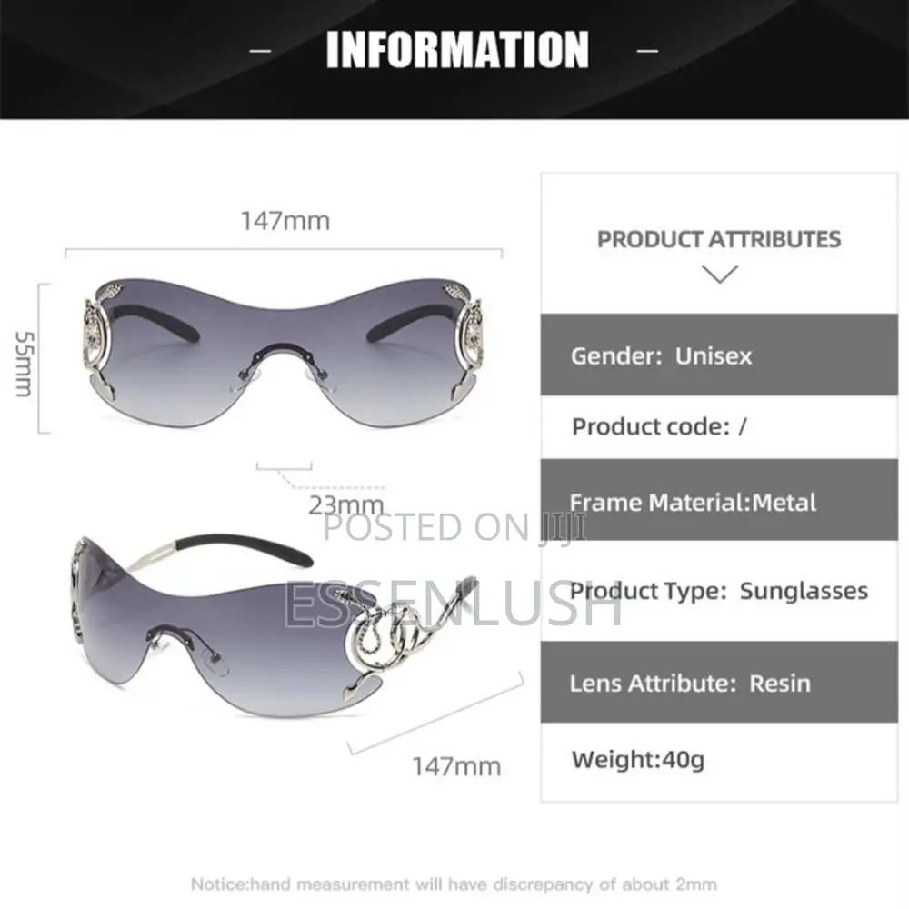 Y2K Snake Shield Sunglasses