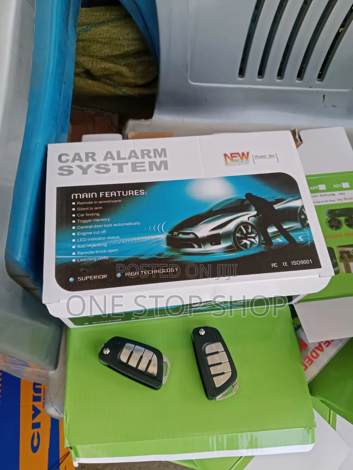 Automotive Security System With Two Replacement Remote Key Fobs