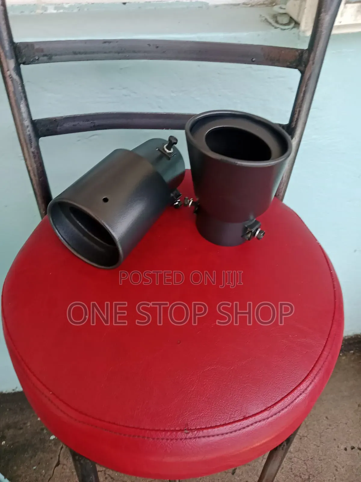 1pc Matte Black Finish Muffler Tip