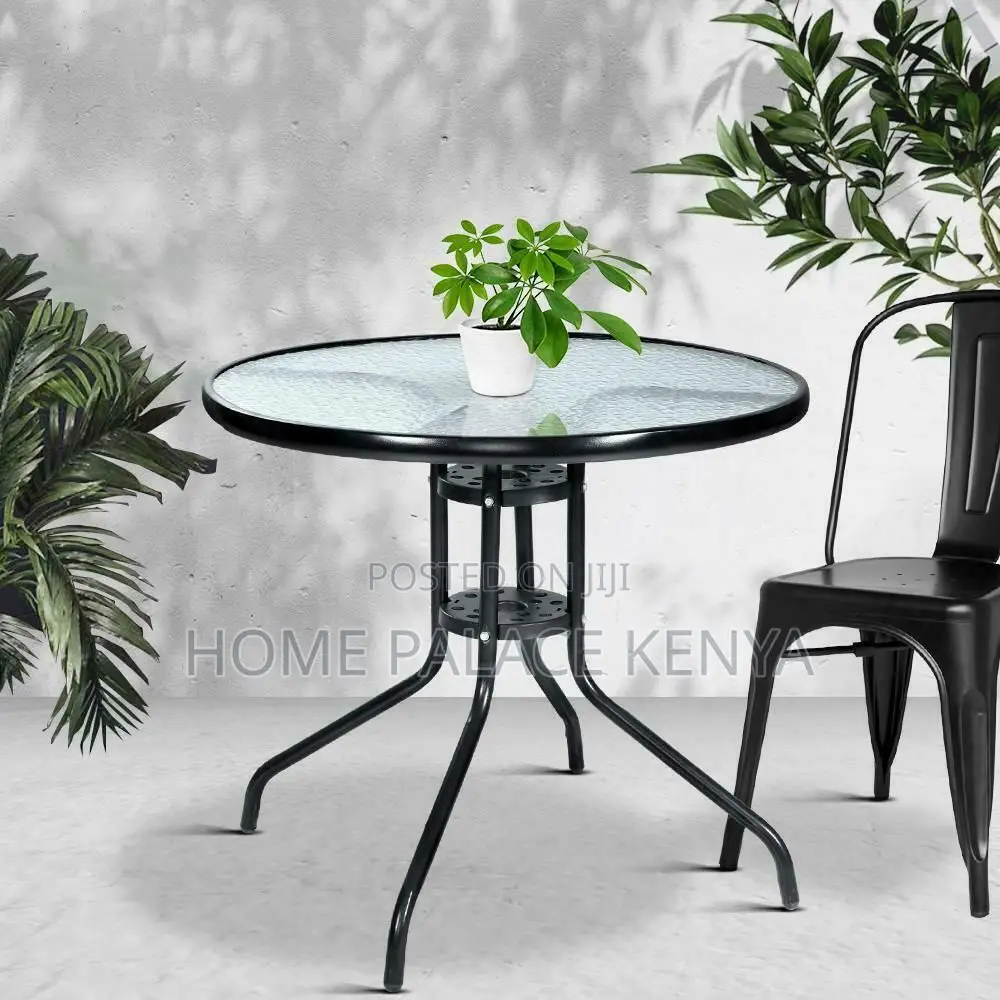 Balcony Table; Best Quality Tempered Round Glass Dining Table