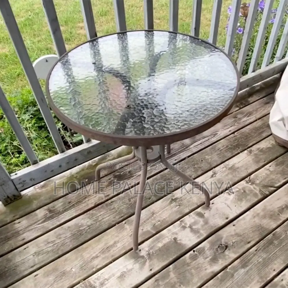 Balcony Table; Best Quality Tempered Round Glass Dining Table