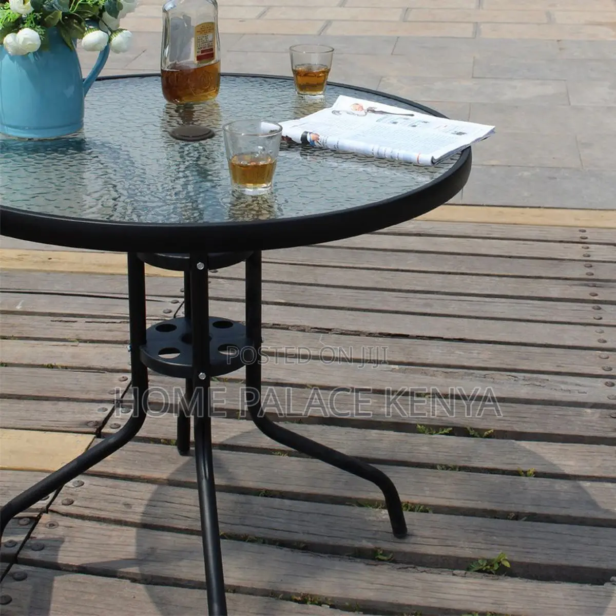 Balcony Table; Best Quality Tempered Round Glass Dining Table