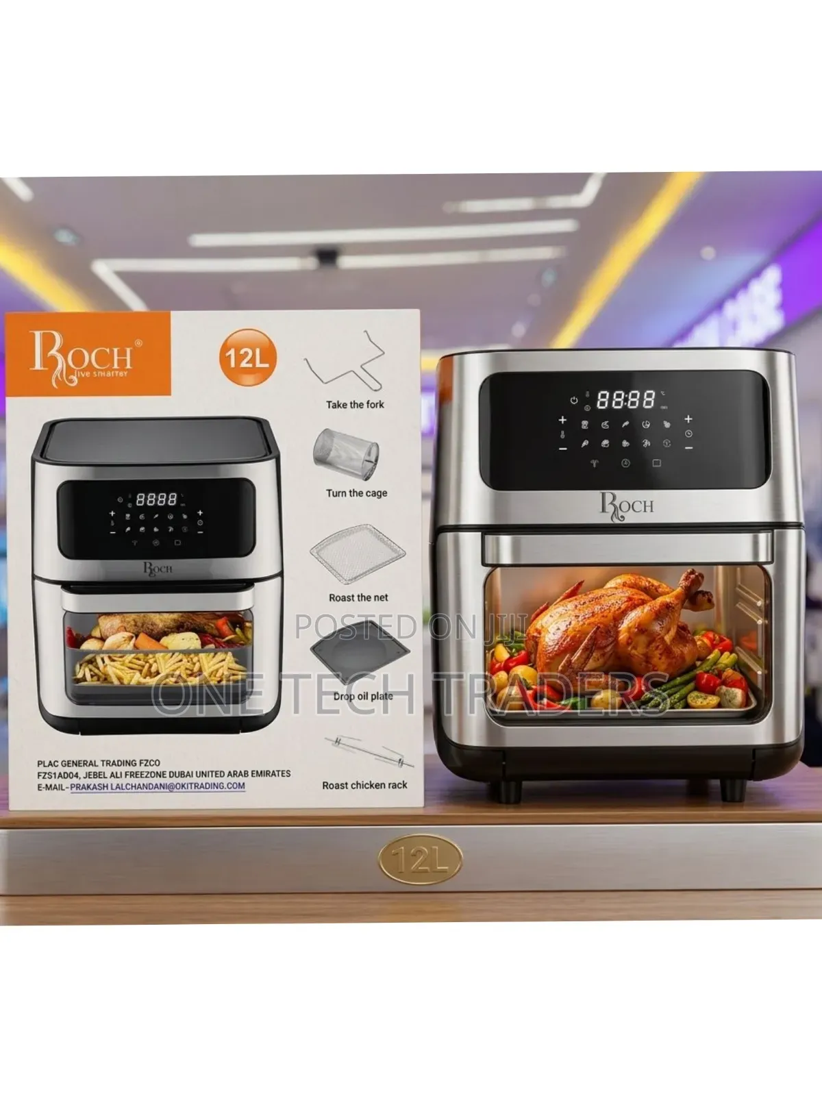 Digital Air Fryer 12 Litres With Grill Roch