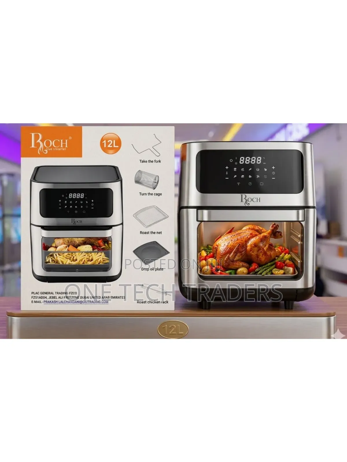 Digital Air Fryer 12 Litres With Grill Roch