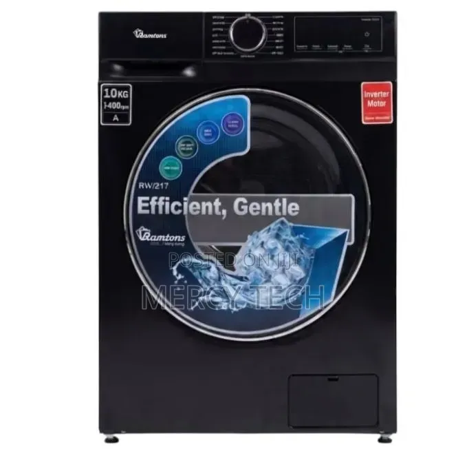 *Ramtons Washing Machine 10kg Wash and Spin BLACK RW217