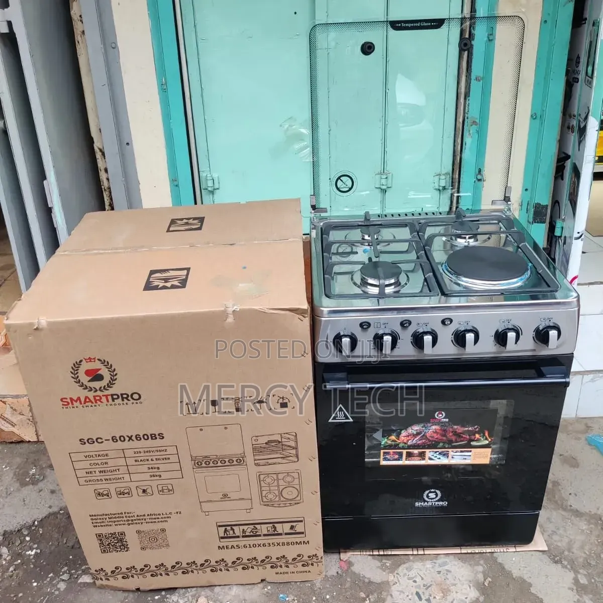 Smartpro Standing Cooker 60X60cm 3+1 Electric Oven