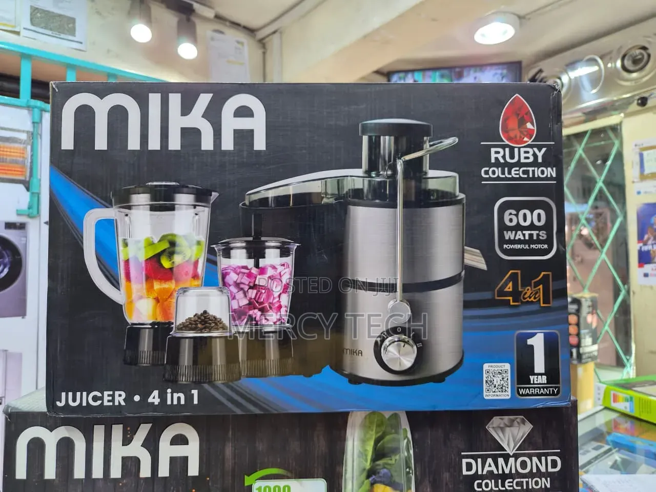 Mika 4-in-1 Juicer, Blender, Grinder & Chopper