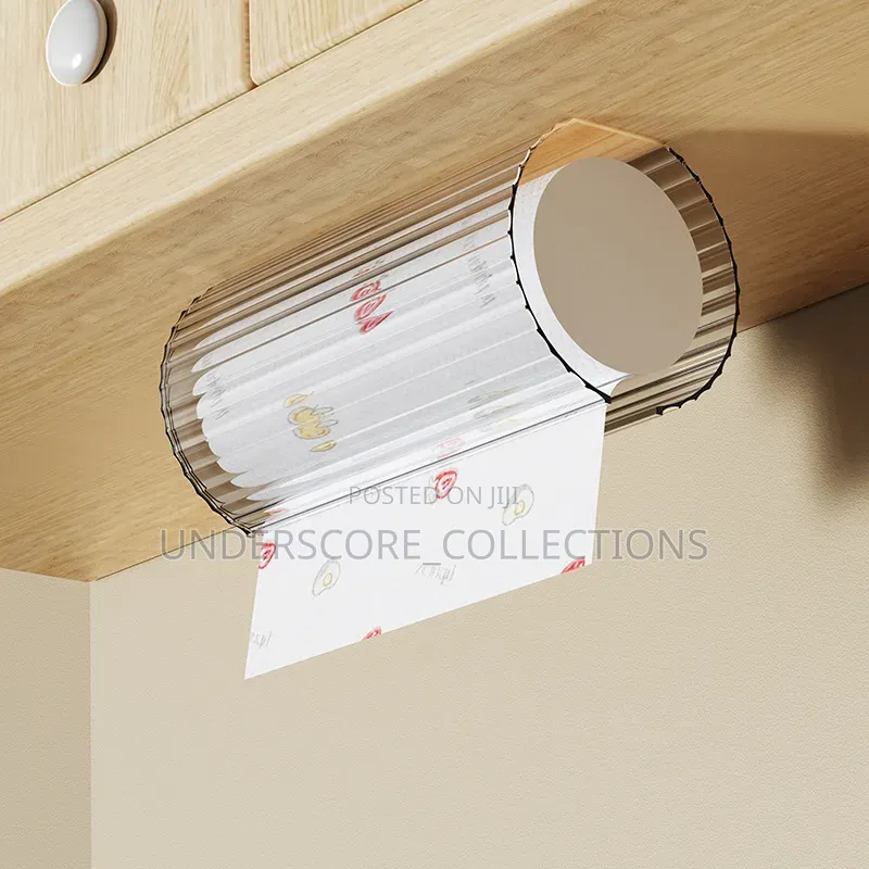 Wall-Mounted Bathroom Tissue Box Transparent Kitchen Paper Storage