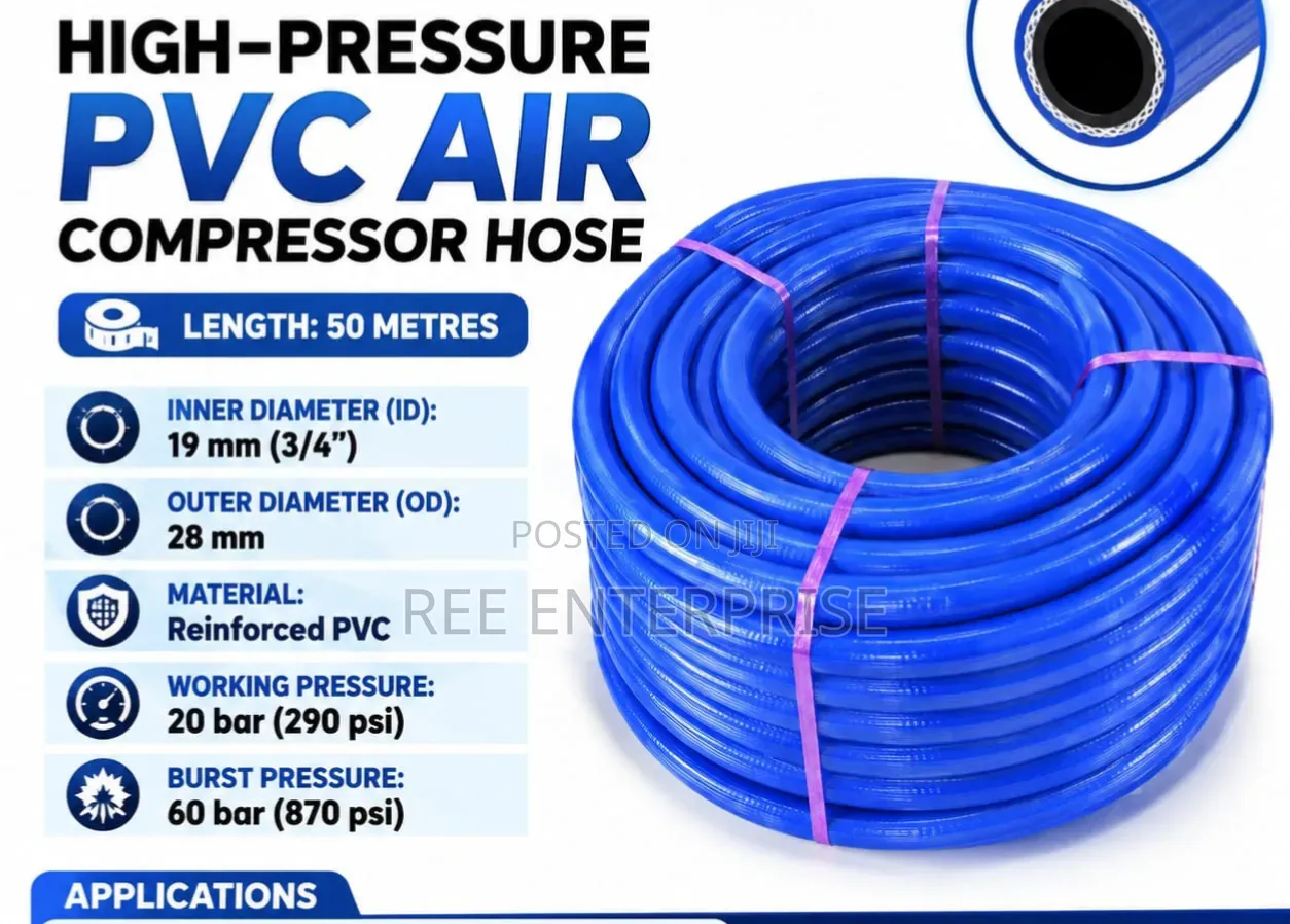 50 Metres High Pressure PVC  Air Compressor Hose