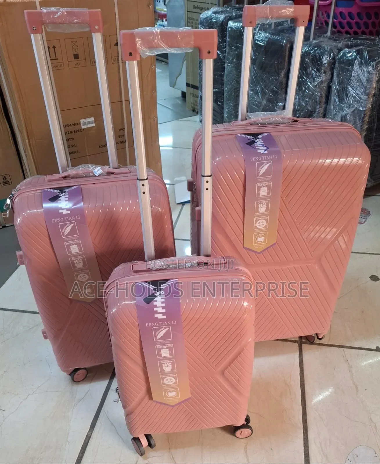 3 in 1 Unbreakable Rubber Suitcase Travel Bags Set