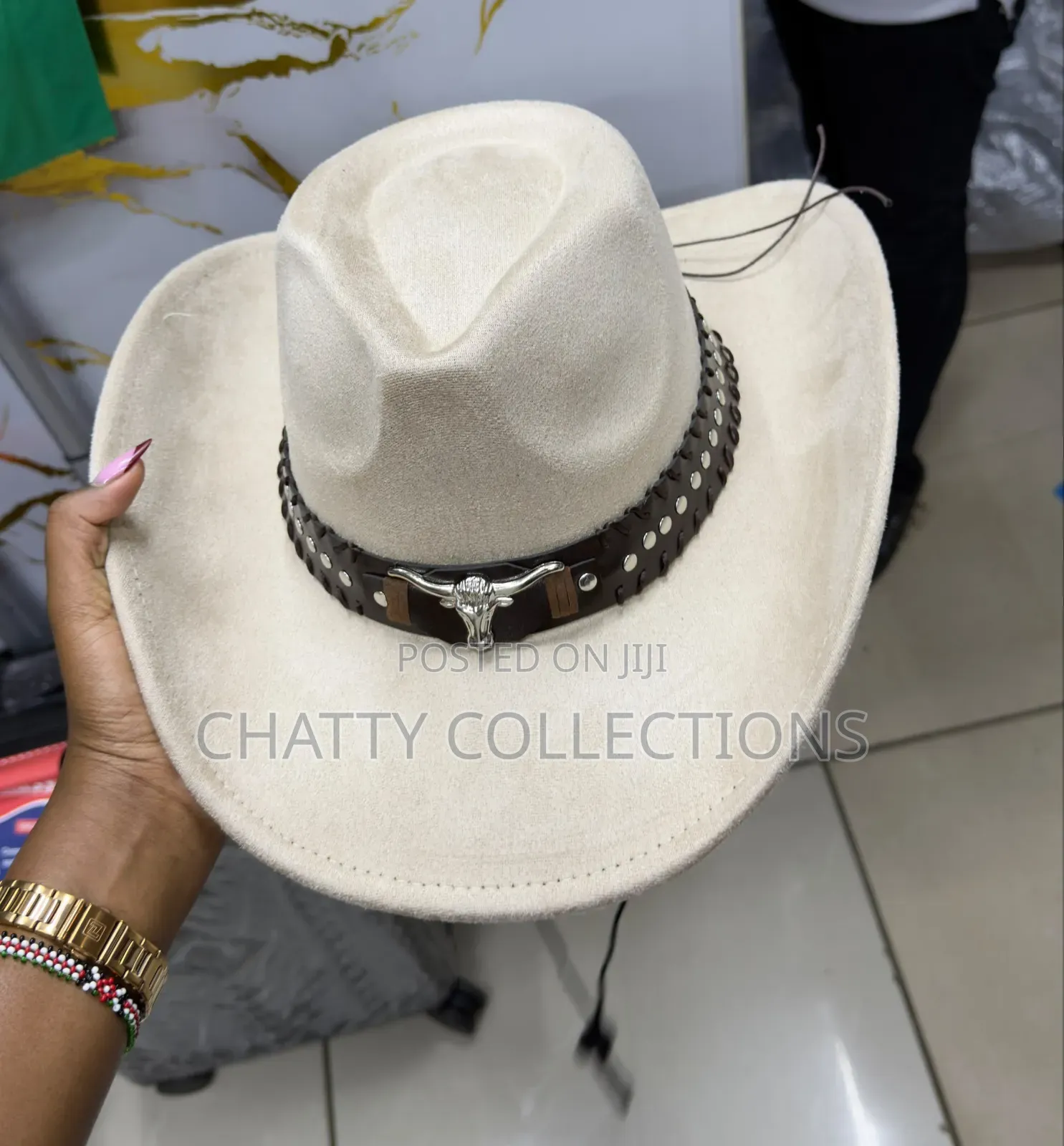 Off White  Unisex Timeless Western Style Cowboy Hats