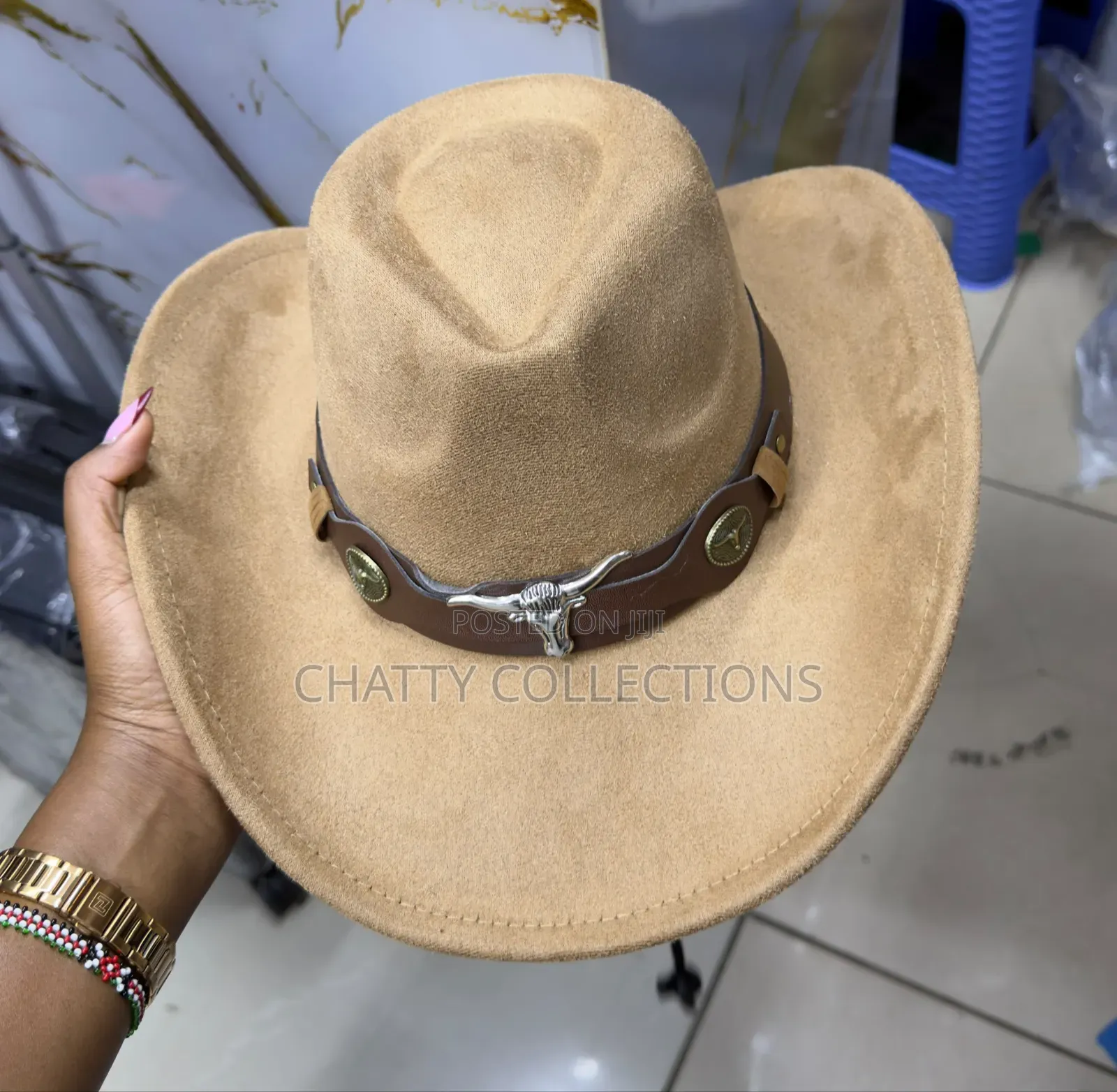 Beige Unisex Timeless Western Style Cowboy Hats