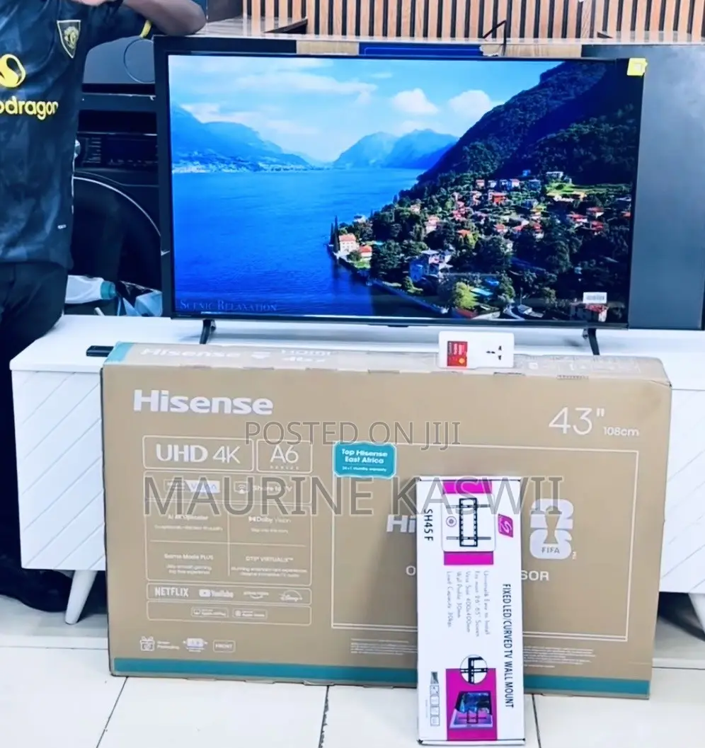 Hisense 43” Inch 4k TV -43 A6qken With Wall Mount