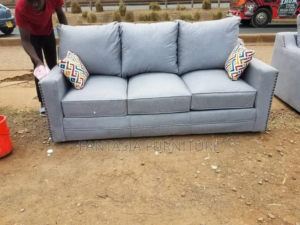 3-Seater + 2-Seater Grey Sofa