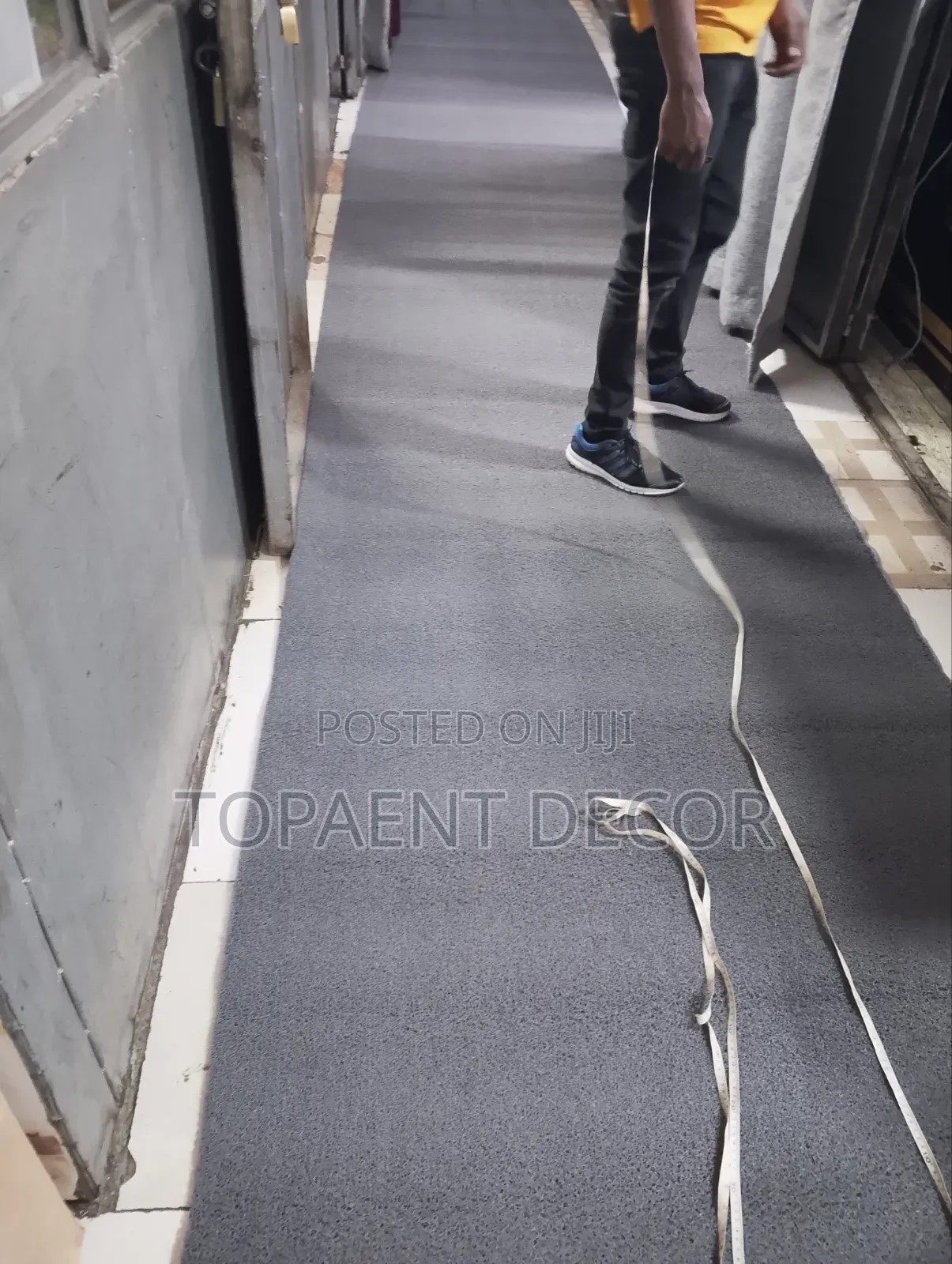 Grey PVC Spaghetti Antislip Rubber Mats Runners