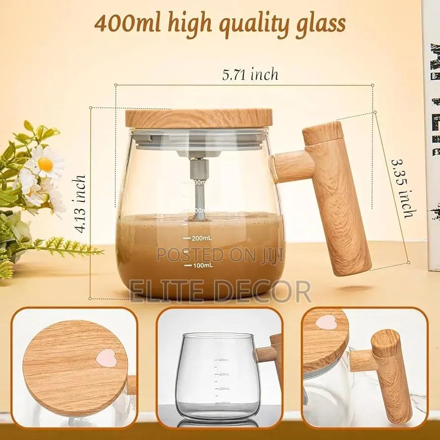400ml Automatic Self-Stirring Mixing Cup – Electric Coffee Mug