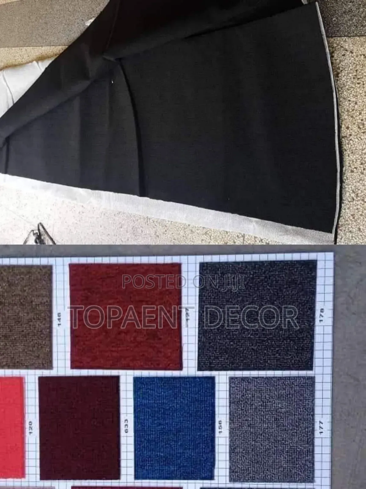 4mm Thick Delta Black Wall to Wall Carpets for Office and Stage Decor