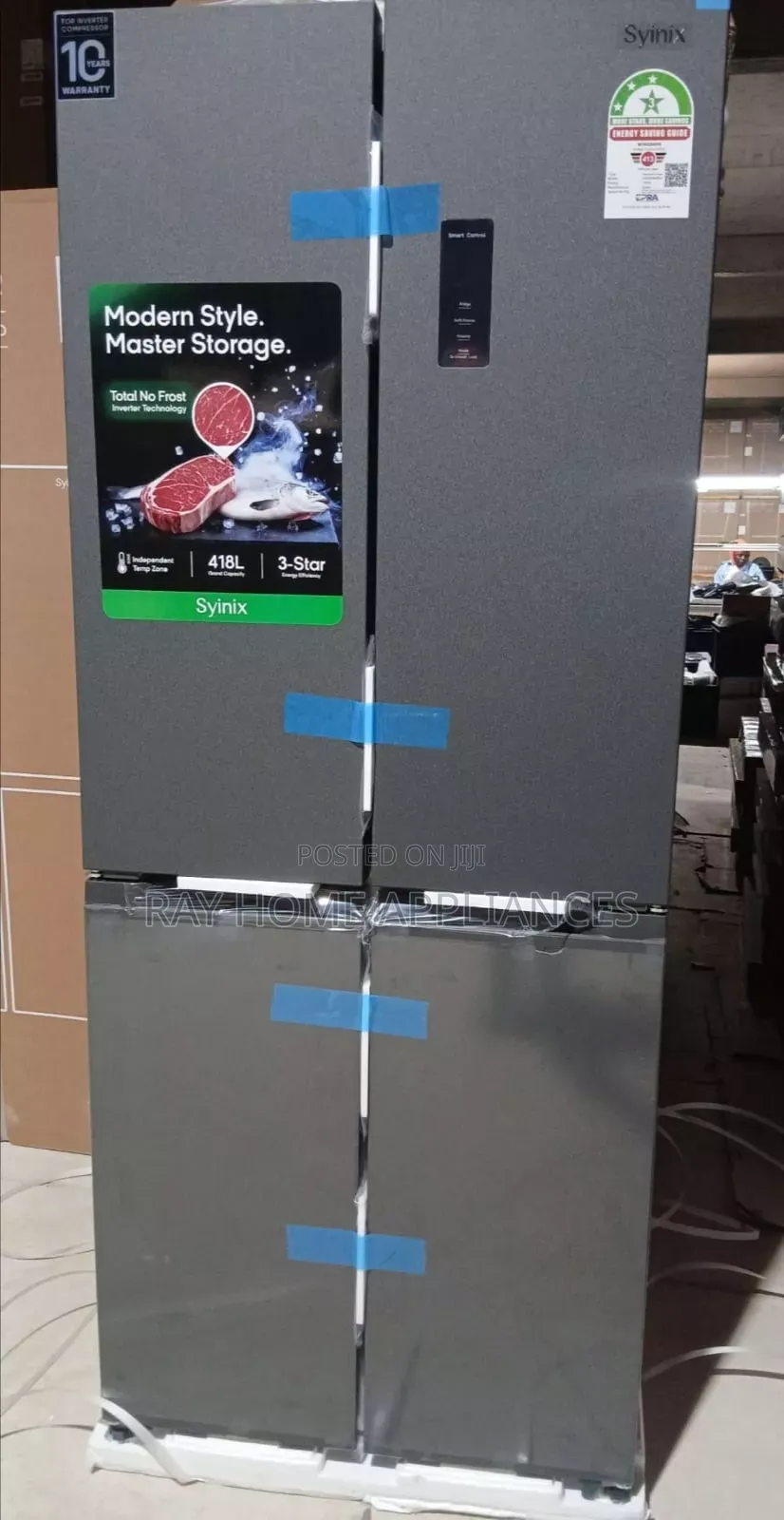 Syinix 421 Litres  GLASS FOUR DOOR Refrigerator