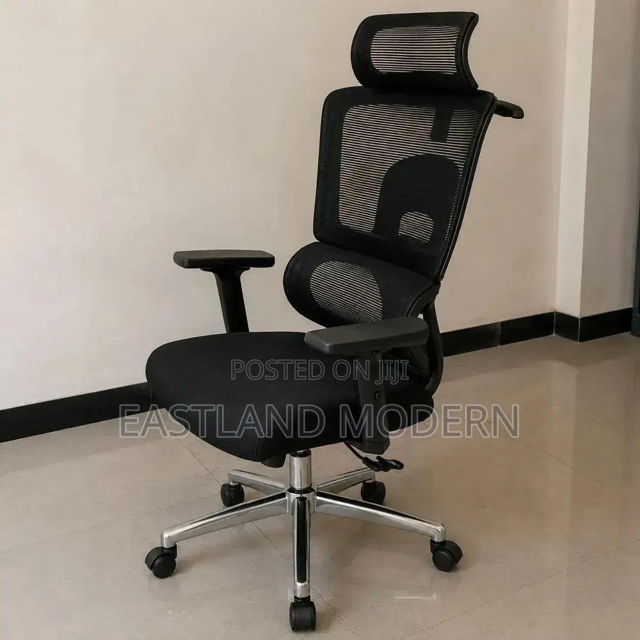 Ergonomic Mesh Office Chair With Headrest & Adjustable Arms