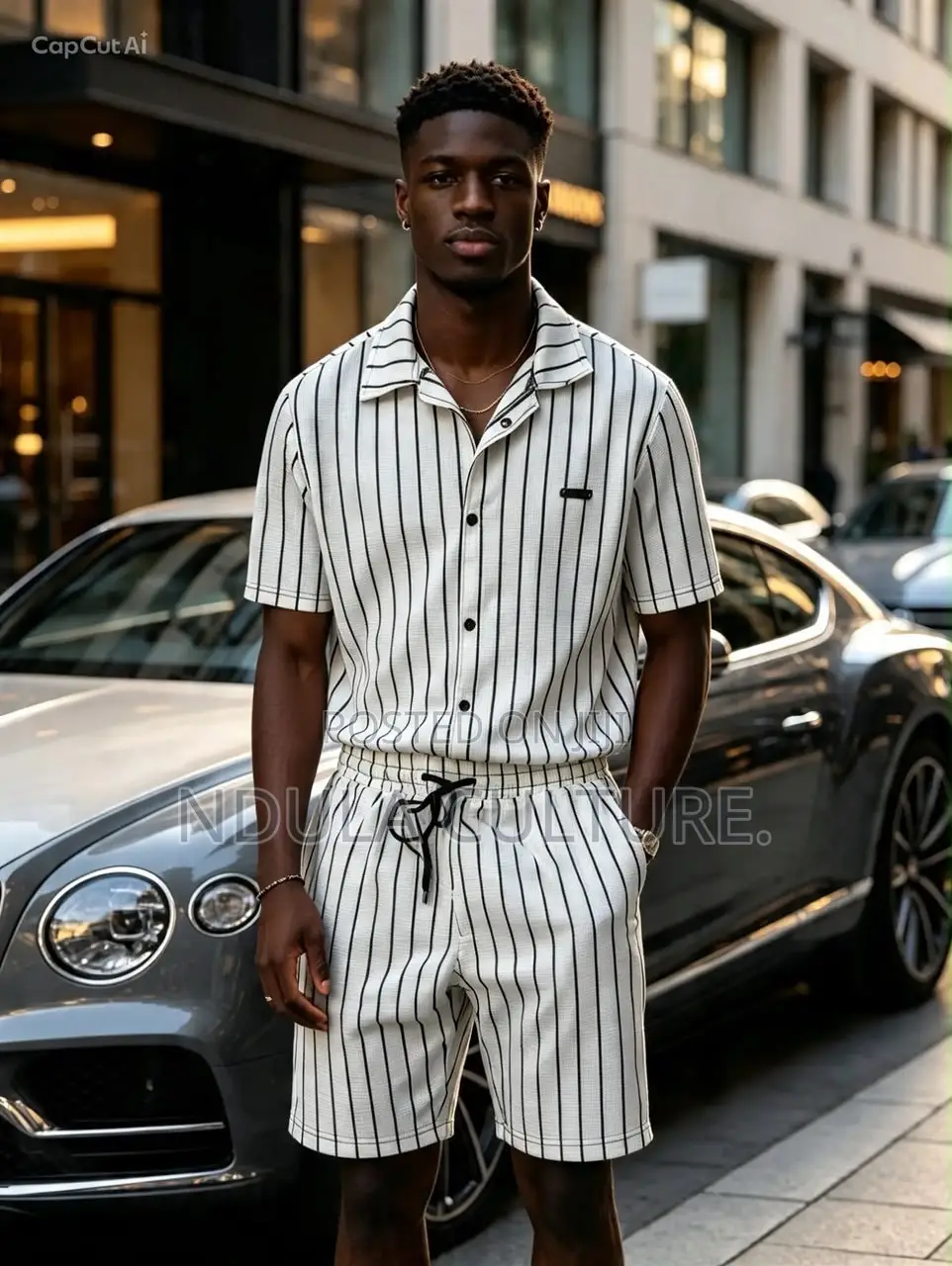 Men Vacation Two Piece Set Shirt and Short