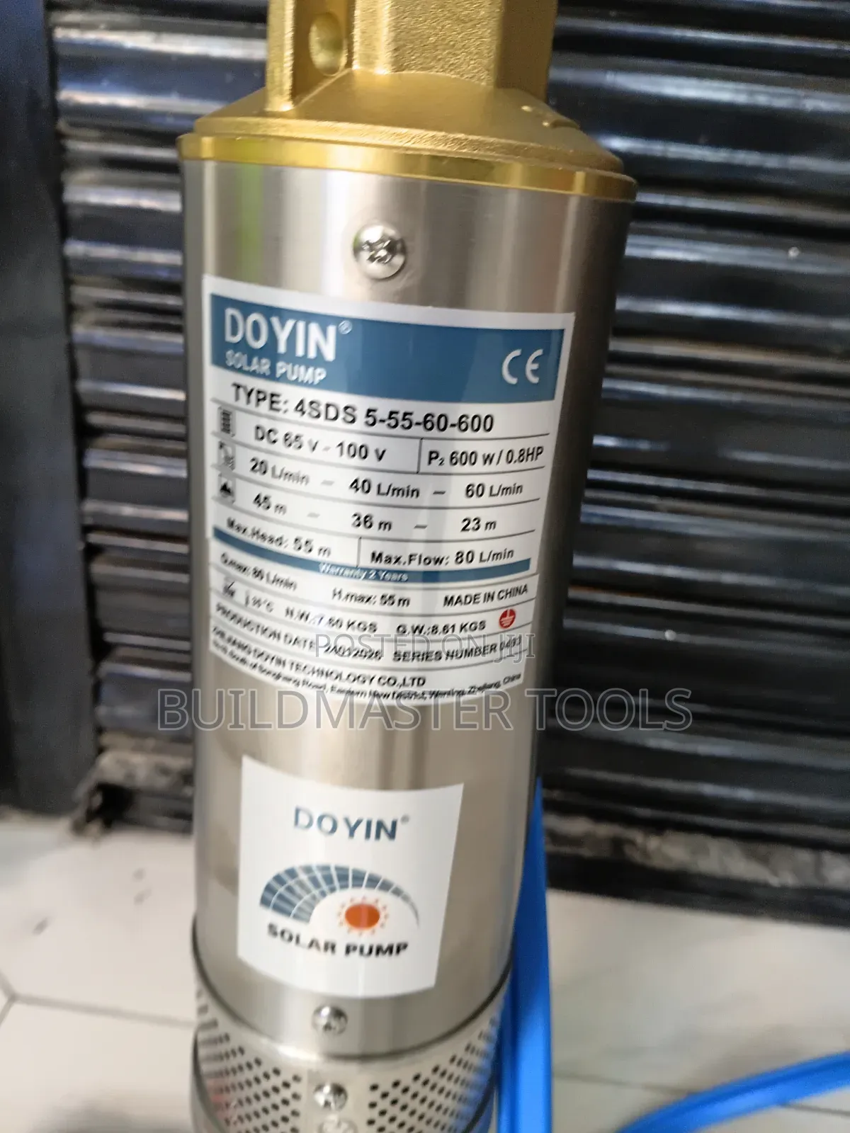 0.75 HP Doyin Solar Submersible Borehole Pump