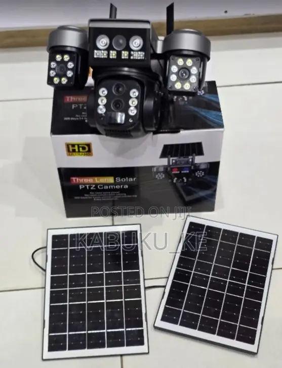 V380 Pro Triple Lens 4g Solar Camera With 10x Zoom Dual Solar Panels